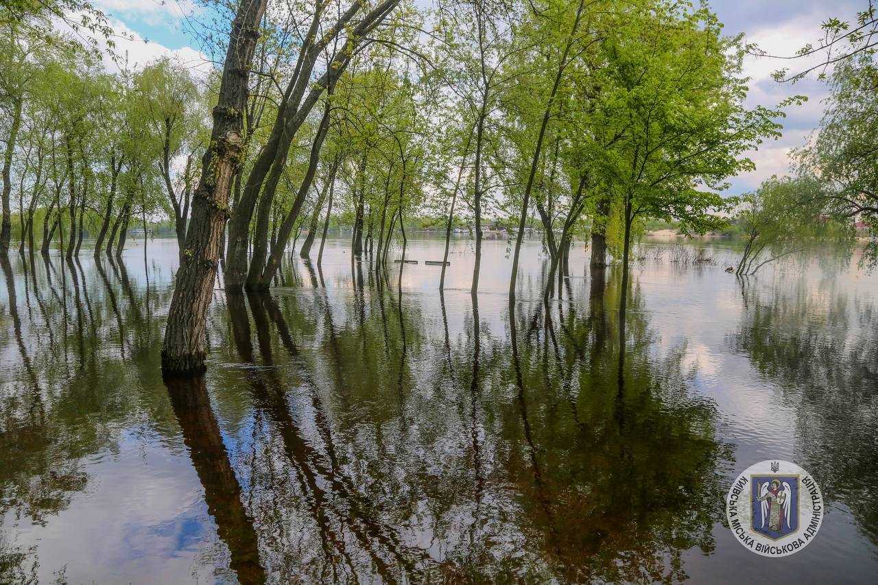 Найвищий рівень цієї весни: у Києві за добу вода в Дніпрі піднялась на 36 см. Фото і відео