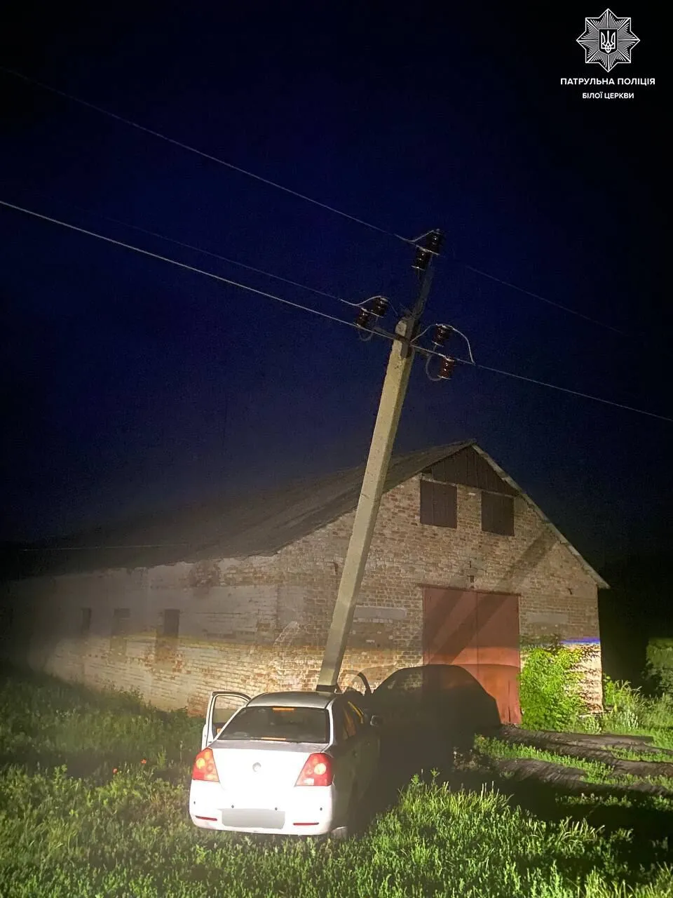 Протаранив стовп, втік з місця ДТП та напився: на Київщині водію виписали штрафів на понад 38 тис. грн. Фото