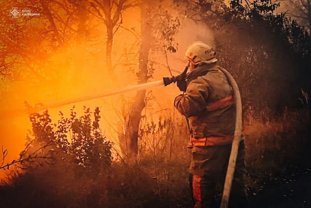 На Київщині локалізували пожежу на відкритій території площею 421 га: що з радіаційним фоном. Фото і відео