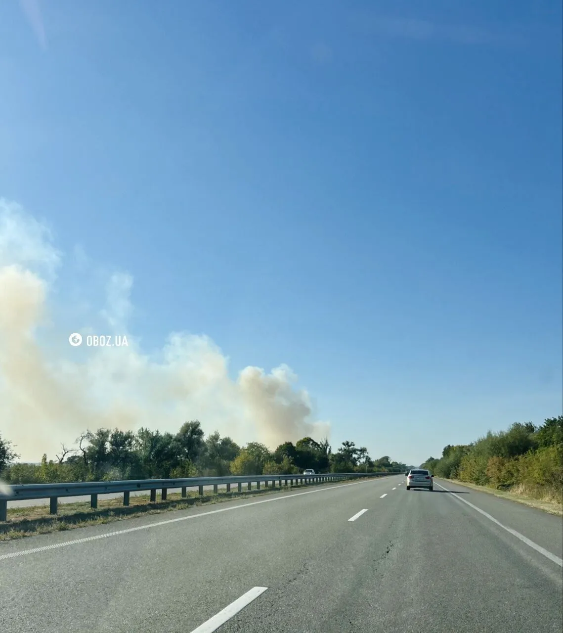 На трасі Київ-Харків розгорілася масштабна пожежа: відомо причину. Кадри з місця НП