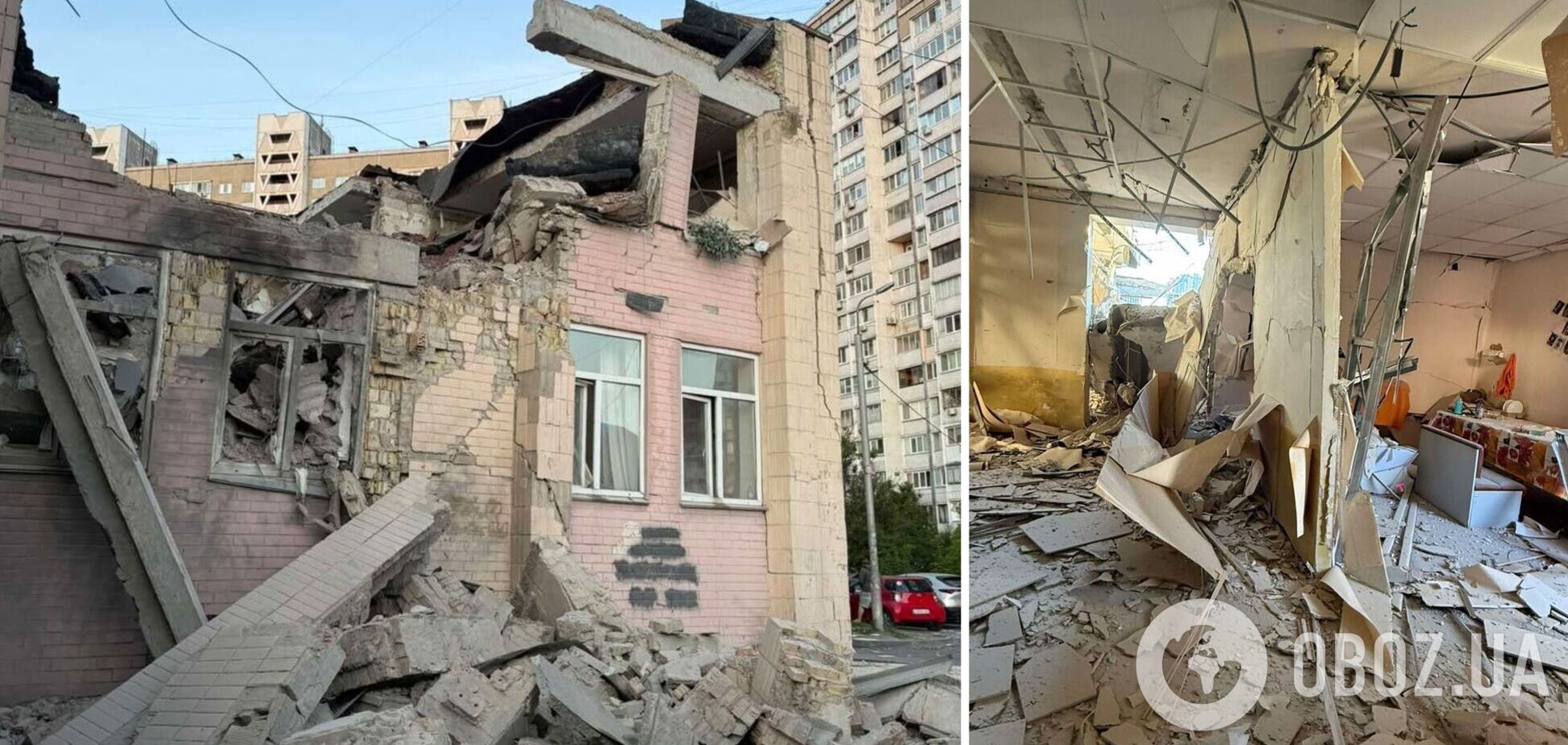 Частково зруйновано та пошкоджено 5 медичних установ: у МОЗ розповіли про наслідки атаки РФ по Києву. Фото