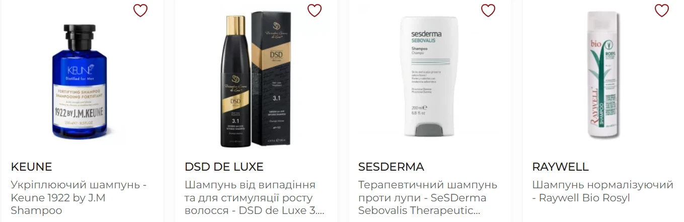 Шампуні для волосся