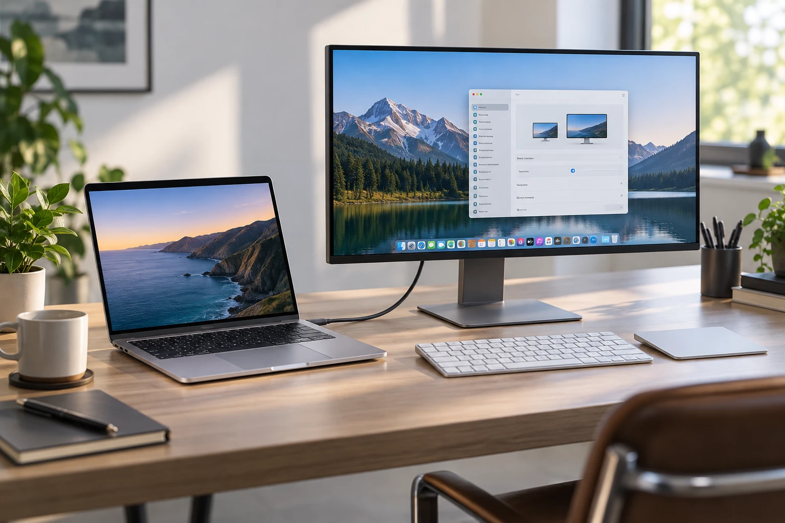 подключить монитор к macbook air